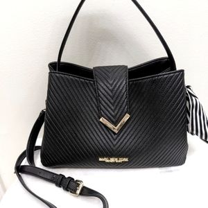 Marc New York Andrew Marc Black Quilted Bag- Convertible Crossbody